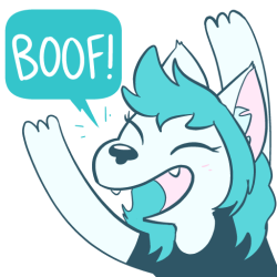 cat-boots:     BOOF! sticker pack commission