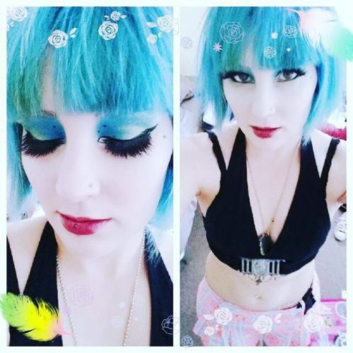 iamkittyraah:  @cyberdogofficial daaays &gt;. &lt; @sugarpill Lullaby lashes, absinthe and d