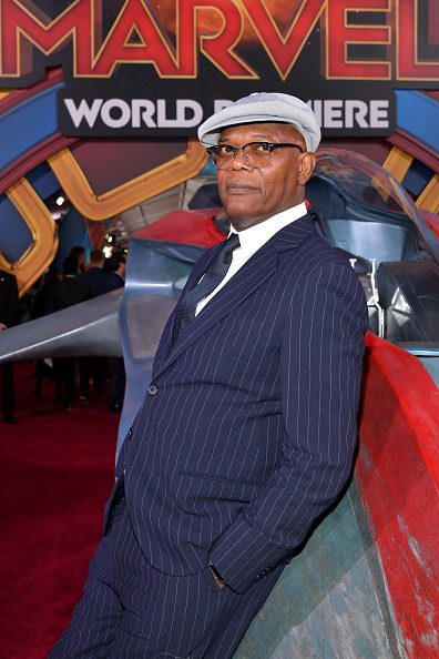 Samuel L. Jackson attends Marvel Studios ‘Captain Marvel’ Premiere on March 04, 2019 in 