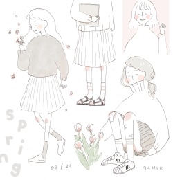 94mlk:quick in-class doodles on spring🌸