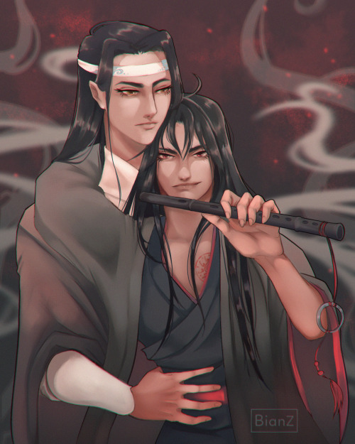 Imagine an AU where LWJ confess to WWX after the war and becomes a trophy husband. WWX would brag ab