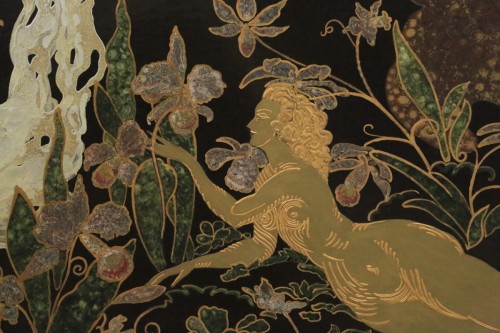 hildegardavon:Vladimir Karpoff, 1904-?Adam and Eve in Terrestrial Paradise, n/d, decorative panel po