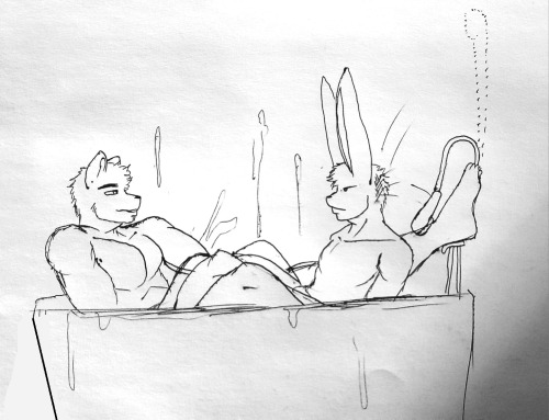 Quick Little Doodle I Found Adorable And FunnyBathtub May Be Too Small... We Think...Not Like Bernard's