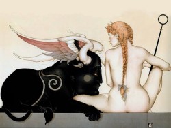 carga-de-agua:     Michael Parkes. American born artist, living in Spain.  