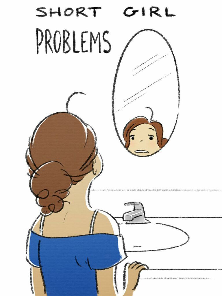 buzzfeed:  Illustrations by sarapocock   short girls are cute &lt;3