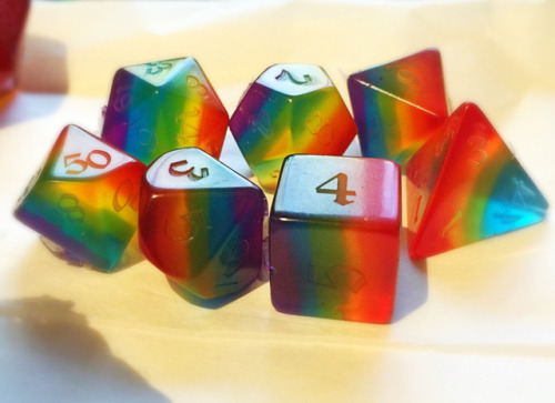 stilesisbiles - Googled ‘rainbow dice’ and was not disappointed....