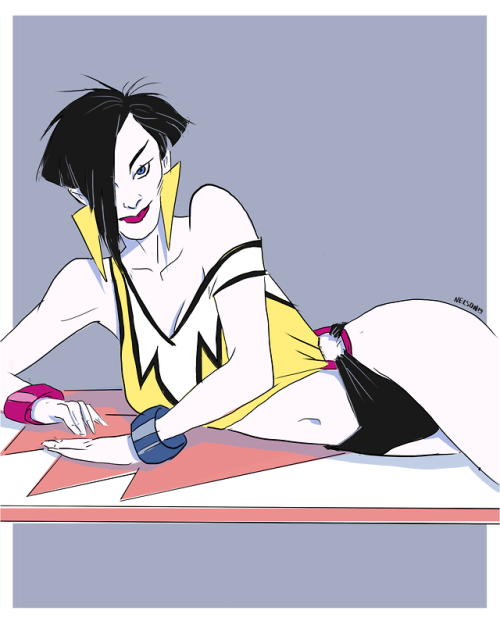 AURORA / Jeanne-Marie BeaubierSwimsuit Edition ala Patrick Nagel. Coked-out 80s Realness.