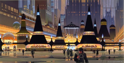 darth-lumines:                     Ralph McQuarrie Concept Art - Coruscant