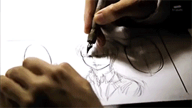 Porn Pics  Isayama Hajime inking his chapter 52 manuscript