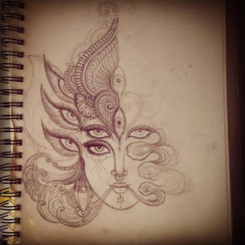 Last night&rsquo;s late night sketch. .  #sairahunjan #gypsydevi #thegirlwiththegoldenneedle #de