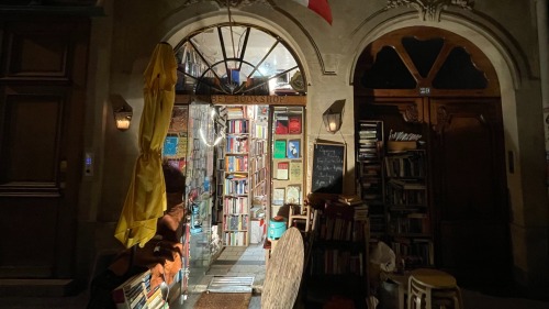Walking Home From Work And Admiring Some Late Night Parisian Bookshops