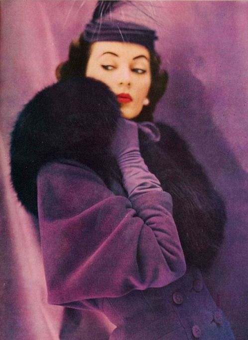 Dovima for Botany fabrics, 1950s.
