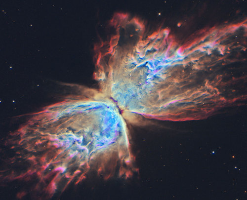 just&ndash;space:The Butterfly Nebula from Hubble  : The bright clusters and nebulae of planet Earth