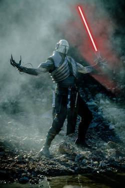  Starkiller donning Sith stalker armor. 