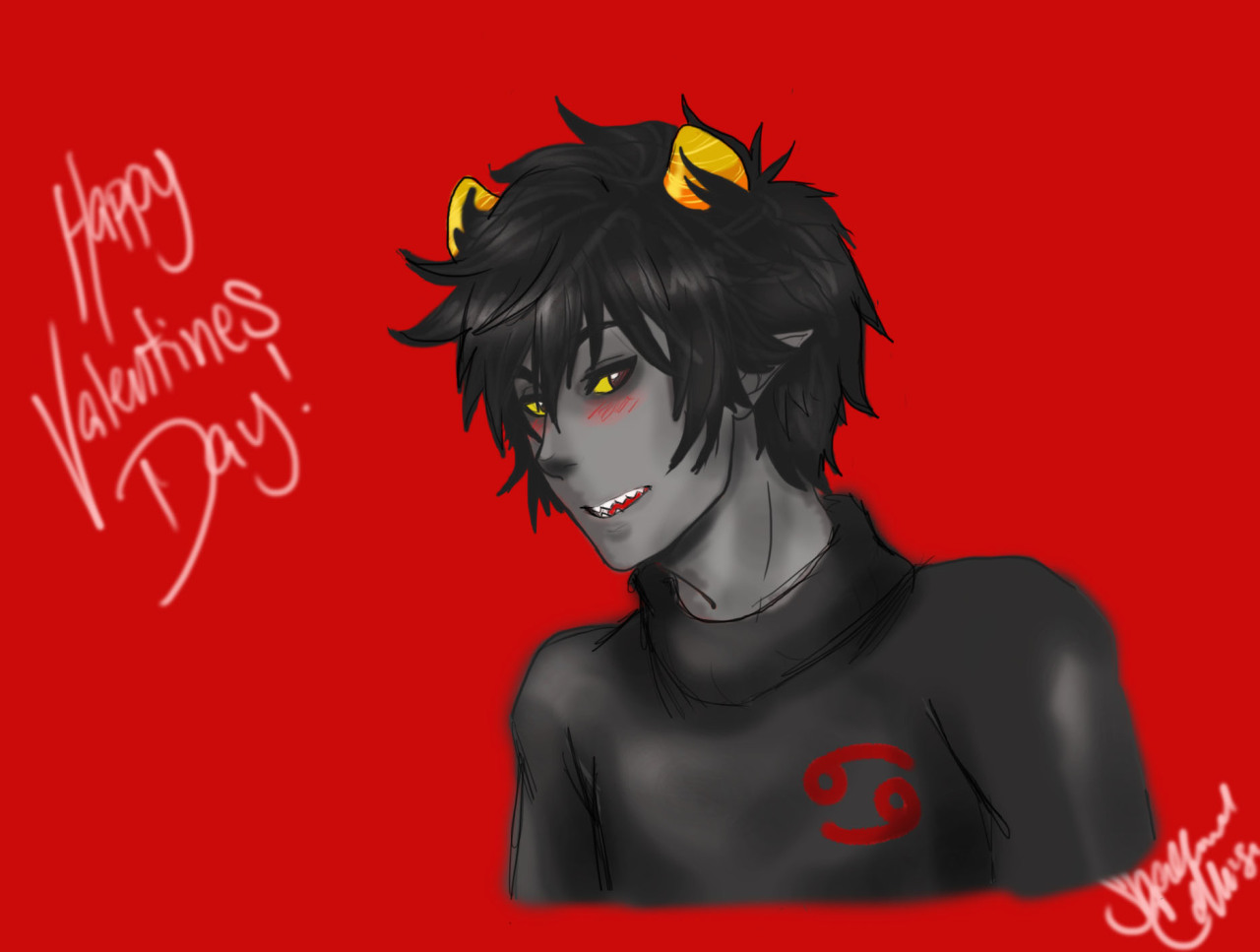 shadowedcollossus:  Just wanted to say your art is beautiful and have a happy valentines!