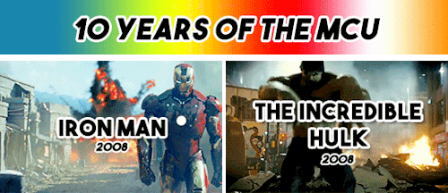 papertownsy:The first Iron Man was released May 2nd 2008. The MCU is 10 years old today. Avengers: I