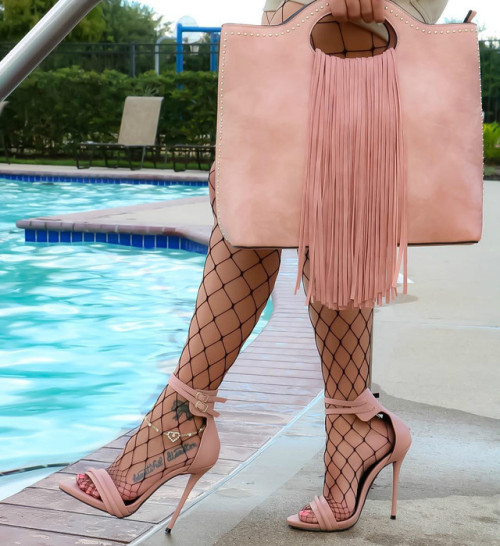 catch-the-fire: Ankle High Buckle Caged Heels The anklet tells a tale! To those in the know an ankle