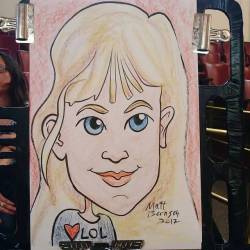 Drawing caricatures at Memorial Hall in Melrose!