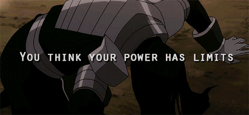 bamfkorra-deactivated20150201:  “That poison should’ve killed you, but you were able to fight it off. You think you power has limits, I say it’s limitless.”                                                     