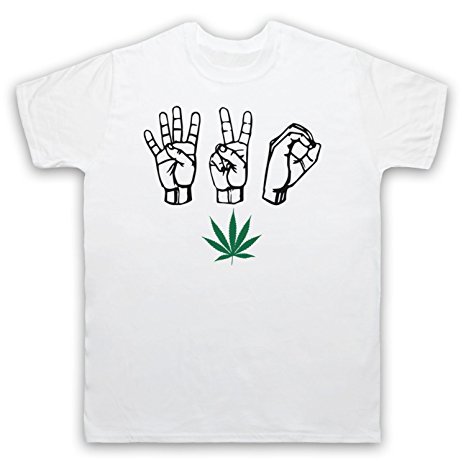 sharethaweed:  My Icon Men’s 420 Cannabis Leaf Weed Pot Culture Fingers T-Shirt