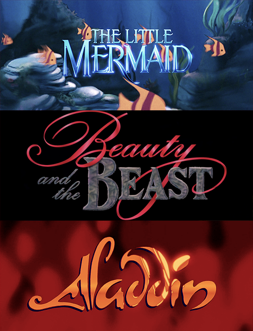 allthecolorsofdisney:  disney title cards // the disney renaissance 