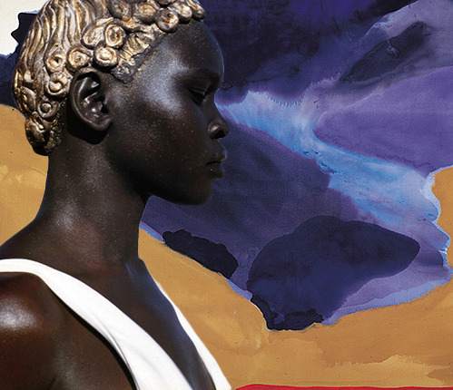 gumaasaat:  alek wek for vogue paris, 1999 + helen frankenthaler, mountain and sea,