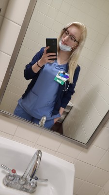 katiiie-lynn:Got floated to another unit for the first time last night for the last 4 hours of my shift 😅 thankfully it wasn’t tooo bad but I am not going to be a fan of this floating shit 🙃 My gorgeous nurse 🥰😍😍🥵