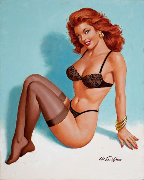 vintage-pinup-girls:  Vintage pinup girl by Arthur Sarnoff.