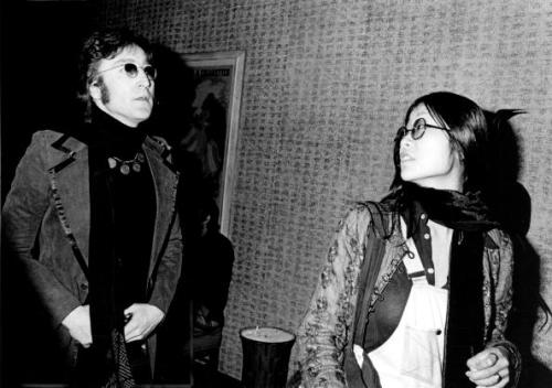 meaverita:John Lennon and May Pang at the Century Plaza Hotel in Los Angles, 24 March 1974
