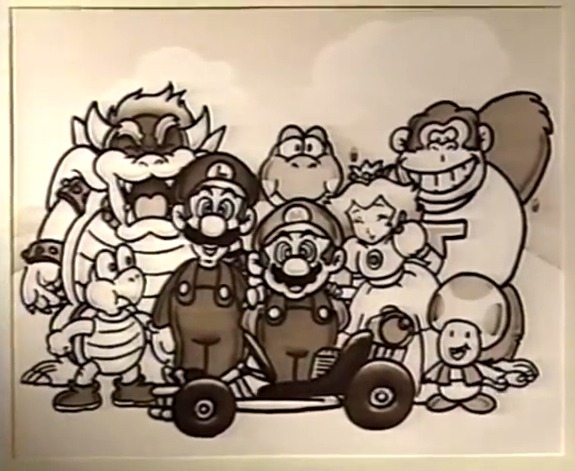 slbtumblng:  suppermariobroth:  From a Japanese store promo for Super Mario Kart.