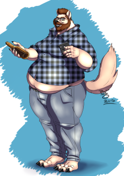 knightinshiningmohawk:  Turning your non-furry friend into a furry. Challenge accepted!For one of my slightly older friends. Drinking, hanging out on social media and looking fine! http://www.furaffinity.net/view/17243273/