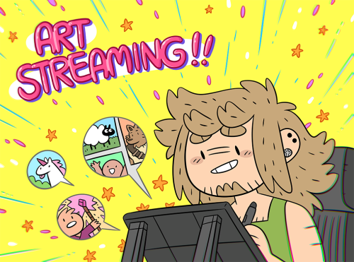  I remade my stream images for the alerts! Now there’s two, one for Art, and one for Game!Now 