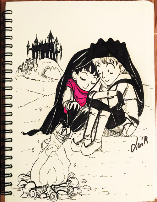 lao-pendragon: Merlin Inktober Day 25 – Cloak Adorable!!!