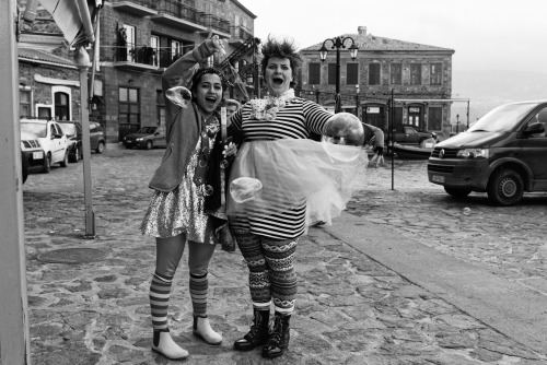 GIVE THEM BUBBLES04.02.2016  molyvos harbor, lesbos/greece. i met these woman from clowns witho