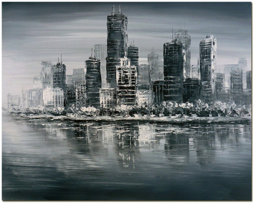 bestof-etsy:Oil Cityscapes by Duby Wu Lei Hong Kong-based artist Duby Wu Lei and owner of the independent online art gallery FolkcultureGallery has been responsible for exhibiting his artwork in North America, Europe, and Australia since 2007. As a fine