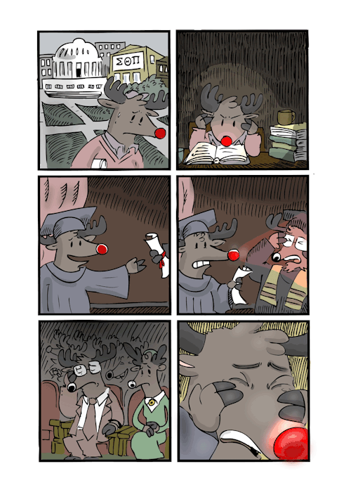 referredpain:Rudolph the Red-Faced Reindeer! by B4Drew this some years back when I was in college. I