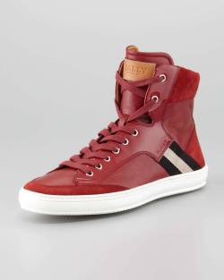 wantering-sneakers:  Oldani Mixed-Leather High-Top Sneaker