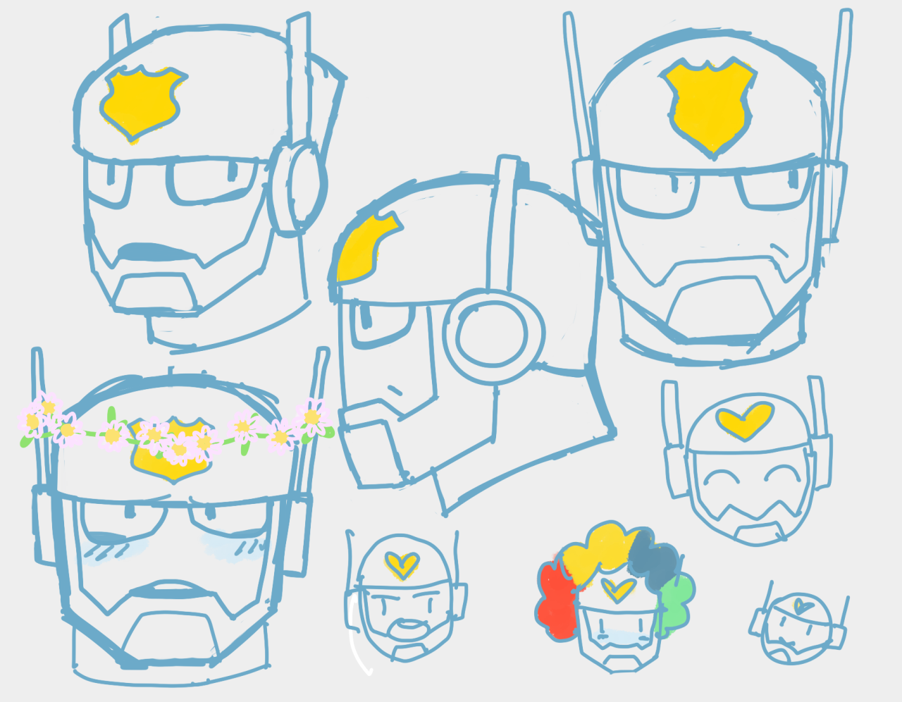 buck-fire:  i drew some rescue bots eheh
