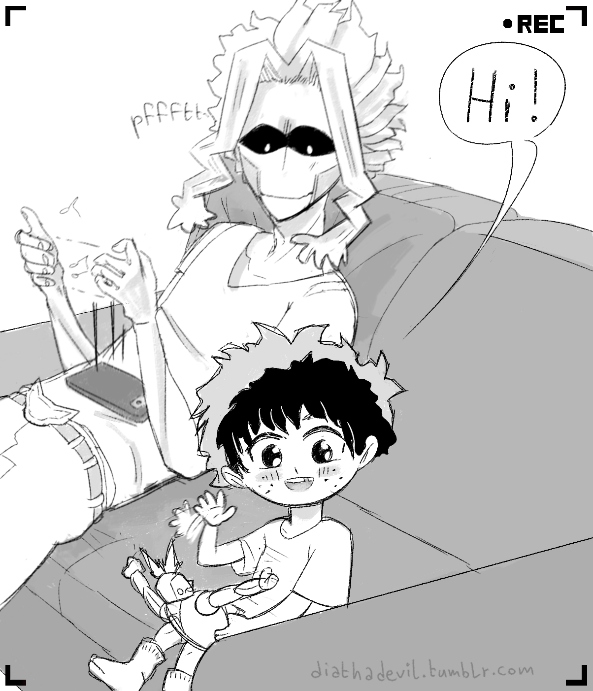diathadevil: Hi hello I’m here with another Dad Might and Izuku vine comic. This