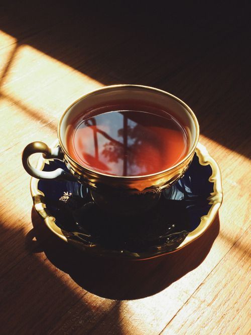 Tea and sunset 