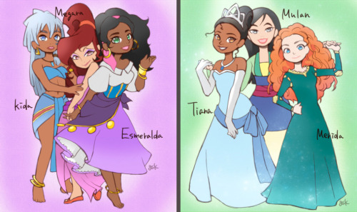 toothpast:anythingaladdin:Disney Heroines By: gariSKlet’s glorify the heroines rather than just the 