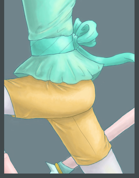 confnded:  Idk why she would be using a sword and her staff at the same time but