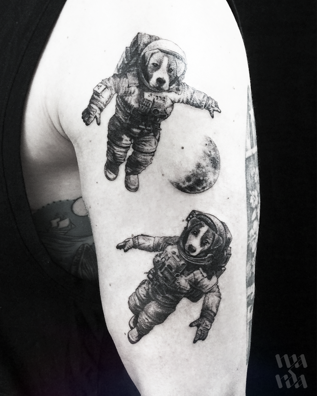 Astronaut dog by mentat gamze  Tattoogridnet