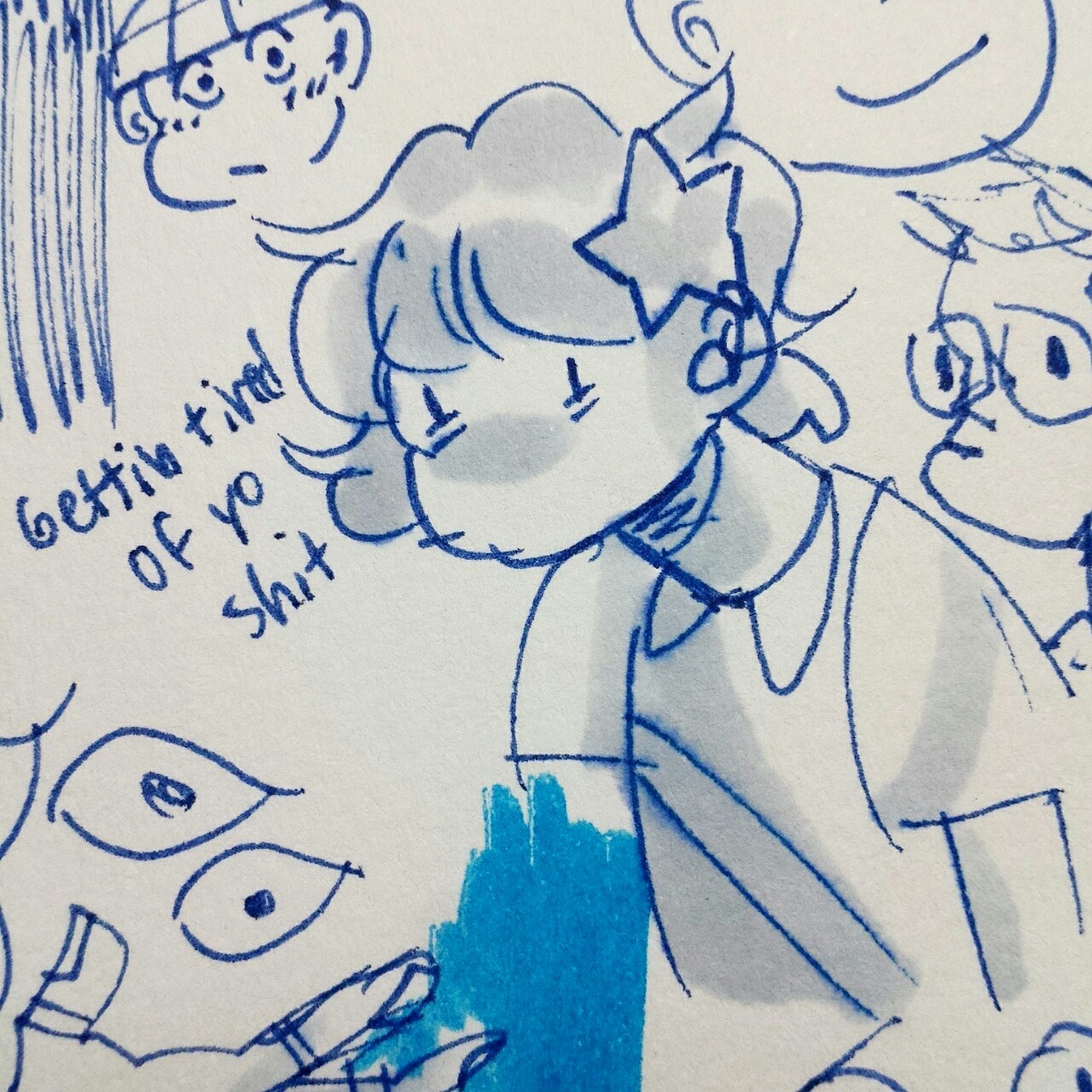 unsatisfiedjudge:  some shit doodles from a dumb camping trip 