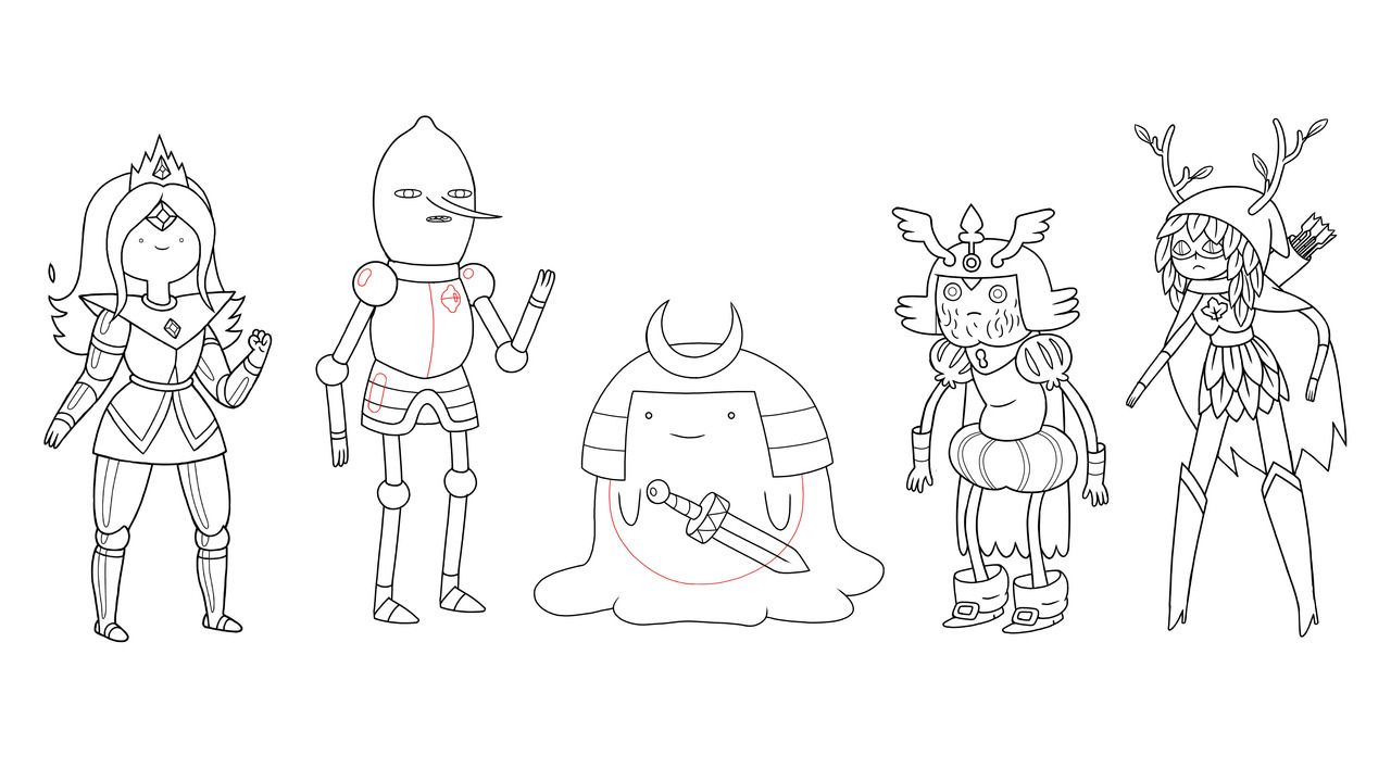 skronked:here are some character designs i drew, from the Adventure Time series finale.