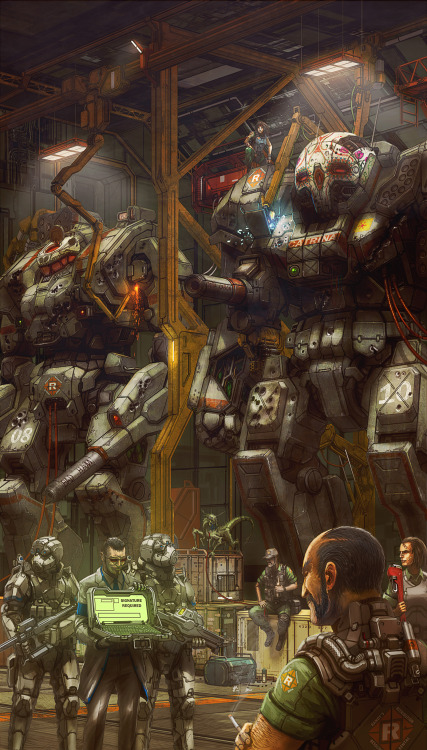 Faction play careers concept art for MechWarrior Online