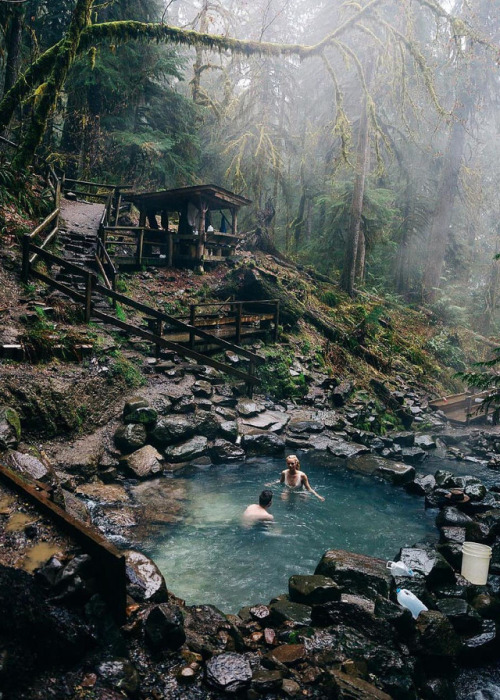 coiour-my-world:Hidden hotsprings | Oregon | by @lostintheforrest