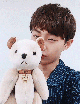 parkjiihoons: yongguk and his plushie ↳ requested by anonymous 