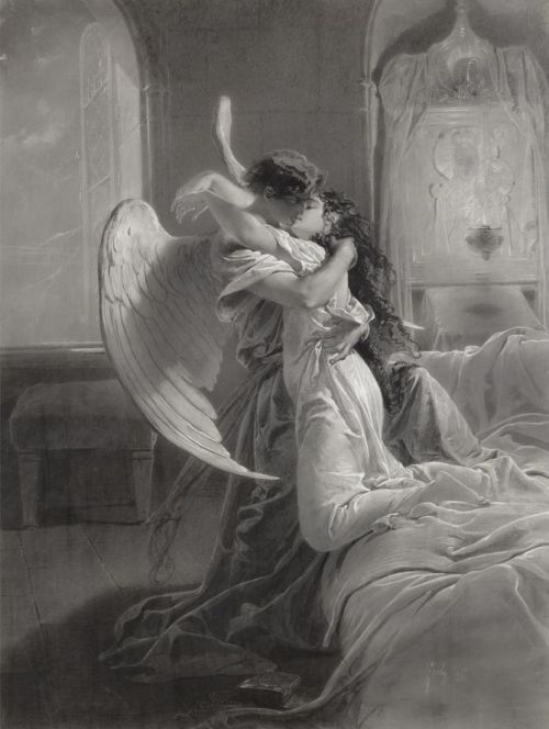 loumargi:Mihaly von Zichy (1827-1906), Romantic EncounterMihaly von Zichy (1827-1906), Angel Whisper