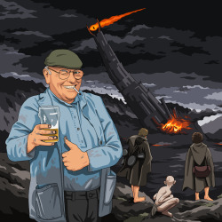 jimllpaintit: Fred Dibnah knocking down Sauron’s Tower As requested by smit1977z 